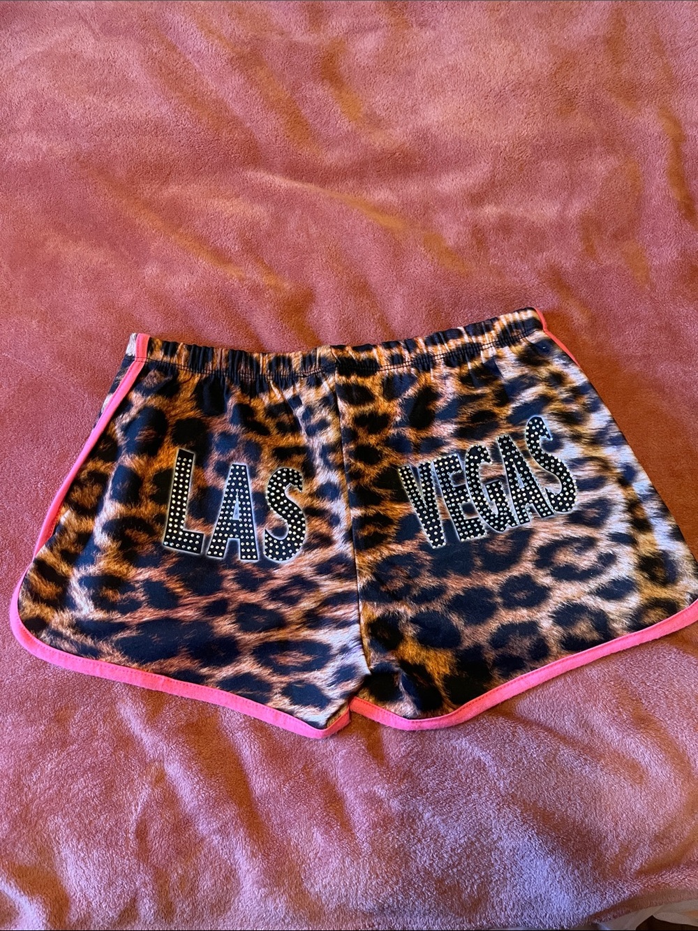 Las Vegas Leopard And Hot Pink Shorts Souvenir